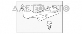 Накладка порога задняя правая Honda Accord 13-17 черн, царапины