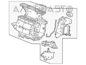 Корпус голий кондиціонер, ліва частина Honda Accord 13-17