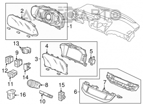 Щиток приладів Honda Accord hybrid 13-17