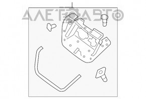 Накладка зарядного порта носа внутр Nissan Leaf 13-17 без ChadeMO