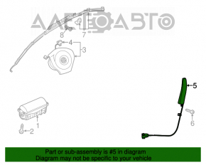 Подушка безопасности airbag сидения правого VW Passat b7 12-15 USA