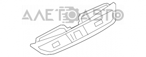 Дефлектор повітропроводу передньої панелі центральний Nissan Rogue 14-20 чорний глянець