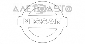 Эмблема значок двери багажника Nissan Rogue 14-20 дефект хрома