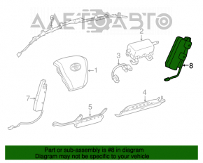 Подушка безопасности airbag сидение задняя правая Toyota Avalon 13-18