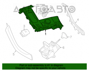 Панель управління режимами КПП та підігрівом сидінь Lexus CT200h 11-13 тріщина у кріпленні