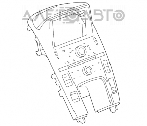 Панель управления дисплеем Chevrolet Volt 11-15 черная
