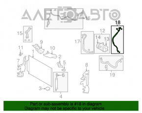 Трубка кондиционера компрессор-печка первая Nissan Murano z51 09-14