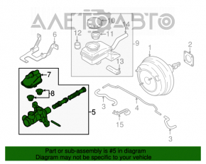 Головний гальмівний циліндр із бачком Nissan Murano z51 09-14
