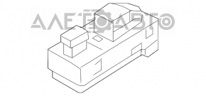 Управление стеклоподъемником передним правым Nissan Altima 13-18 черн, manual