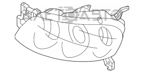 Фара передняя правая Mazda3 03-08 голая DEPO