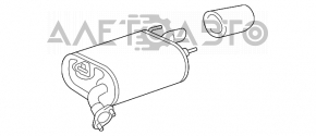 Глушитель задняя часть с бочкой правая Toyota Camry v55 15-17 3.5 usa примят, ржавый