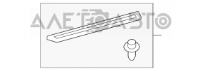 Накладка порога передняя правая внешн Toyota Camry v55 15-17 usa черная, тип 1