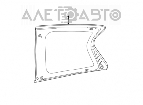 Форточка глухое стекло задняя правая Infiniti JX35 QX60 13- царапины на хроме, заломан уголок