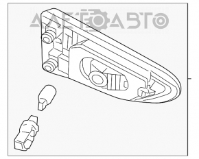 Ліхтар внутрішній кришка багажника правий Infiniti JX35 QX60 13-15 дорест, подряпина