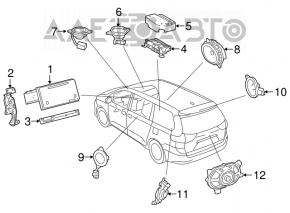 Динамик дверной передний правый Toyota Sienna 11-20