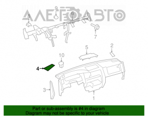 Решетка динамика торпеды правая Toyota Sequoia 08-16