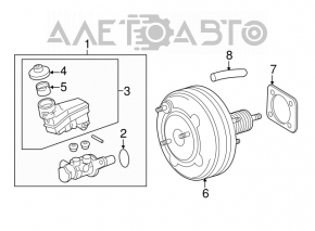 Главный тормозной цилиндр Toyota Camry v55 15-17 hybrid usa в сборе с ABS