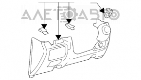 Накладка коліна водія Lexus GX470 03-09 сіра