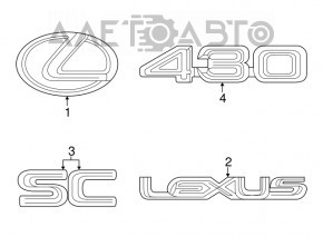 Эмблема значок Lexus двери багажника Lexus GX470 03-09
