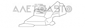 Уплотнитель крыла под лобовым левый Lexus GX470 03-09