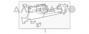 Накладка торпеди коліна водія Toyota Avalon сіра 05-12 сіра