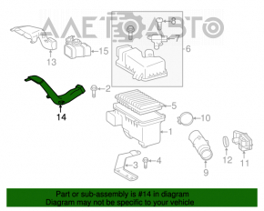 Воздухоприемник нижний Toyota Highlander 08-13 3.5