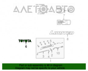 Эмблема Toyota надпись Toyota Highlander 08-13