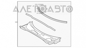 Решетка дворников пластик Toyota Highlander 08-13 слом креп