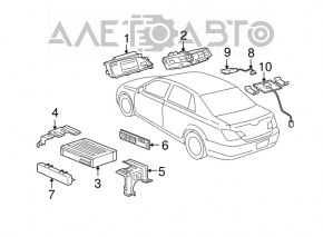 Управление дисплеем Toyota Avalon 05-12 затерта накладка и джойстик, царапины