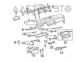 Накладка торпеды дерево Toyota Avalon 05-12