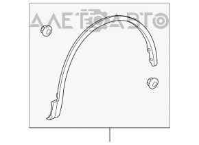 Накладка арки передняя правая Infiniti FX35 FX45 03-08 сломаны крепления, царапины