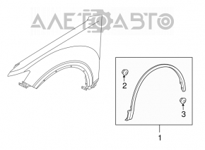 Накладка арки передняя левая Infiniti FX35 FX45 03-08
