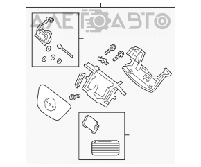 Передня кришка зарядного порту ніс з механізмом Nissan Leaf 13-17