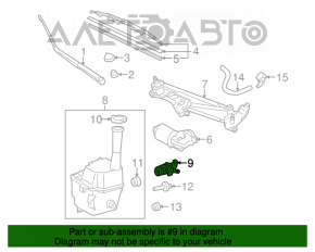 Мотор омывателя лобового стекла Toyota Sienna 11-20