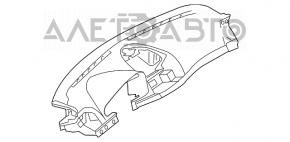 Торпедо передня панель без AIRBAG Mercedes W211 чорний рест