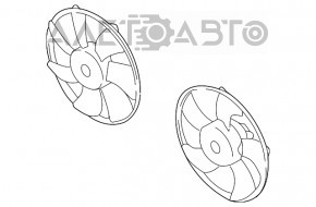 Крильчатка вентилятора охолодження прав Subaru b10 Tribeca