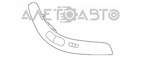 Рамка накладка на дисплей под 2 кнопки монохром Subaru b10 Tribeca