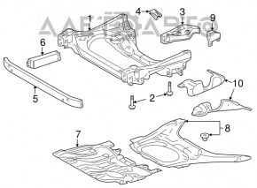 Защита двигателя боковая правая Lexus LS460 07-12