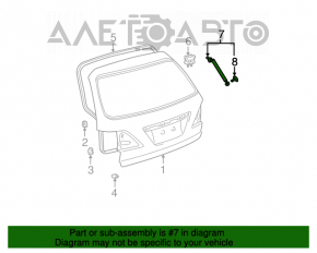 Амортизатор дверей багажника прав Lexus RX300 98-03 KYB