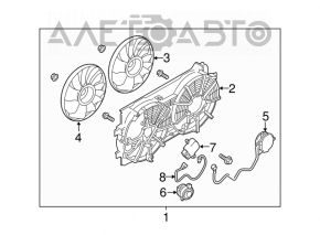 Диффузор кожух радиатора голый Nissan Leaf 11-12