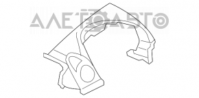 Накладка надрульова з повітроводом ліва Mazda3 03-08 BK HB подряпини