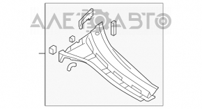 Решітка двірників пластик прав Mazda3 03-08