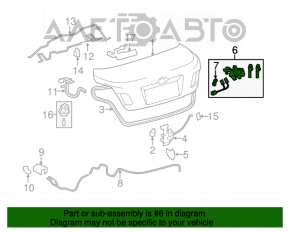 Личинка кришки багажника Toyota Camry v40 тип 1