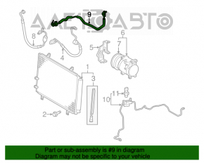 Трубка кондиционера компрессор-печка вторая Lexus ES350 07-12