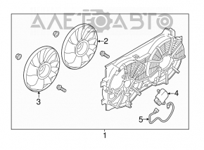 Крыльчатка вентилятора охлаждения левая Nissan Leaf 11-17 9 лопастей