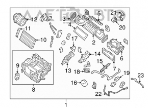 Корпус печки голый Nissan Sentra 13-19 manual
