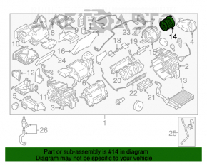 Мотор вентилятор пічки Nissan Leaf 11-12