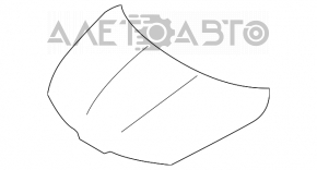 Капот голый Nissan Versa 1.8 10-12- серебро