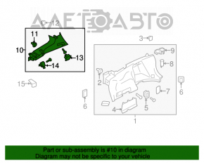 Накладка задньої стійки права Subaru Forester 08-13 SH сіра