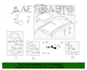 Ручка потолка правая Subaru Forester 08-13 SH серая